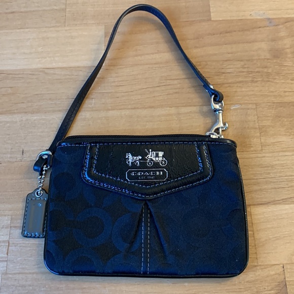 COACH Black Horse & Carriage Logo Wristlet - Picture 7 of 7
